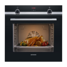西门子（SIEMENS）德国原装进口嵌入式烤箱家用71升大容量3D热风烘烤进口珐琅内腔HB534ABR0W高59.5CM