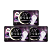 高洁丝（Kotex）极夜奢护卫生巾350mm6片*3包装