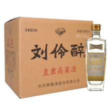 刘伶醉 直隶高粱酒金属标 浓香型白酒 52度500ml*6瓶整箱装 固态发酵