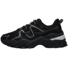 斐乐（FILA）官方摩登运动鞋女潮流厚底鞋休闲鞋AURORA欧若拉 黑-BK 37.5