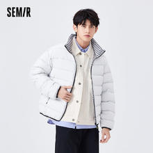百亿补贴：Semir 森马 羽绒服男冬季立领新款潮酷两面穿男生保暖短款外套