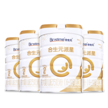 合生元（BIOSTIME）派星 较大婴儿配方奶粉2段(6-12个月)800克*4罐 新老国标随机发货