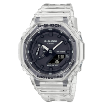 卡西欧casio手表G-SHOCK冰韧破冰行动透明灰防水运动男表 GA-2100SKE-7A