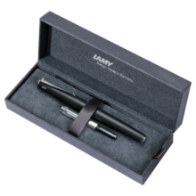 凌美(LAMY)钢笔 studio演艺系列 磨砂黑 办公签字笔送礼礼物套装礼盒 E188欧版原装 EF0.5mm送礼礼物