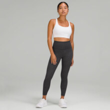 lululemon丨Wunder Train 女士运动高腰紧身裤 24" 透气 LW5DNEA 镜像多黑色 S