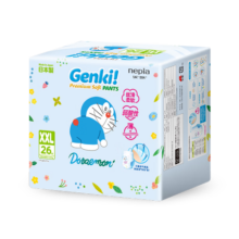 妮飘（Nepia）Genki哆啦A梦弱酸拉拉裤xl婴儿尿不湿轻薄夜用防漏学步裤大码 弱酸轻薄型拉拉裤XXL26[13-25kg]