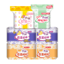 FREE飞（Free）日用卫生巾套装超薄触感超柔瞬吸棉柔卫生巾 日夜用+护垫组合80片