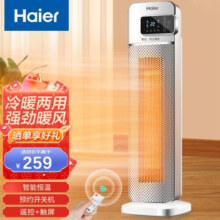 海尔（Haier） 取暖器家用暖风机立式电暖风热风机取暖神器冬季遥控定时电暖气节能小太阳电暖器卧室办公烤火炉 【四季可用】遥控定时款HNS2011
