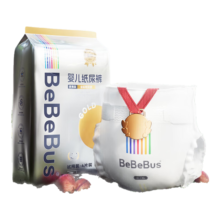 掉落券、PLUS会员：bebebus 金标茶树精华纸尿 裤试用装M4片（6-11kg）