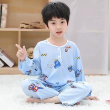 全尺码一个价 夏季儿童棉绸睡衣套装