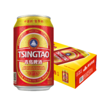 青岛啤酒（TsingTao）红金9度 330ml*24听 整箱装 春日出游