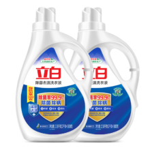 京东百亿补贴：Liby 立白 除菌去渍洗衣液2.38kg*2瓶套装去除汗渍奶渍血渍婴儿宝可用