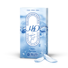 海昌H2O系列原装进口透明隐形眼镜月抛6片装 400度