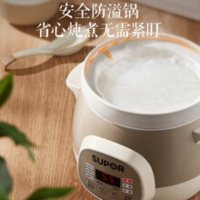 苏泊尔（SUPOR）电炖锅 电炖盅 煲汤锅炖汤锅 燕窝炖盅 煮粥神器 电汤锅 电煮锅 婴儿辅食锅DG15YC818 1.5L 香槟色 1.5L