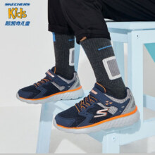 Skechers斯凯奇童鞋儿童运动鞋2024新减震软底男女童小白鞋跑步鞋303601L 男款/海军蓝色/蓝色/NVBL 33码
