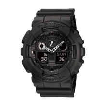 卡西欧（CASIO）G-SHOCK 黑武士双显大表盘运动防水手表 黑夜骑士 GA-100-1A1DR