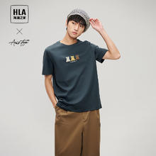 HLA 海澜之家 短袖T恤萌熊系列潮流冰爽棉凉感短袖t恤男HNTBJ2U398A 深绿花纹DA 170/88A/M