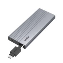 雷克沙（Lexar）E10 M.2 NVMe/SATA双协议移动硬盘盒 Type-C 3.2接口 SSD固态硬盘外置盒 强效散热磁吸收纳