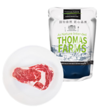THOMAS FARMS 澳洲谷饲原切安格斯眼肉牛排 200g/袋 冷冻生鲜牛肉烧烤烤肉健身