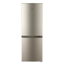 海尔（Haier）冰箱双开门两门180升家用租房宿舍节能省电深冷速冻 金色小巧不占地