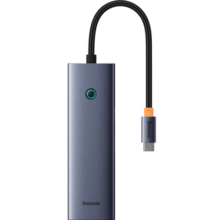 倍思拓展坞Type-C扩展坞USB3.0千兆网口转接头HUB分线转换器4K60Hz通用雷电4苹果华为联想笔记本电脑