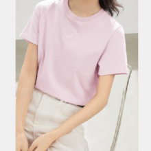 DUIBAI 对白 2024年夏装设计感樱桃刺绣凉感女式短袖T恤