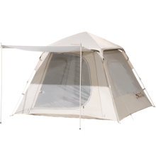 牧高笛（MOBIGARDEN）自动帐篷 户外露营大门厅3-4人公园帐零动145 EX19561004 米白