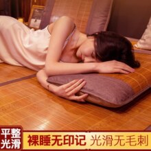席师傅凉席竹席1.5米家用夏季裸睡宿舍学生单人双面可折叠两用空调席子 本竹碳化席【无枕套】 180X200CM【1.8米床】