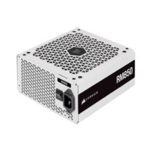 美商海盗船 (USCORSAIR) RM850 白色 全模组 80PLUS金牌电源 支持4070 140mm低噪音风扇 智能唤醒
