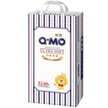 奇莫（Q-MO）皇家至柔纸尿裤尿不湿超薄透气能吸新生儿宝宝XL60片【12-17kg】