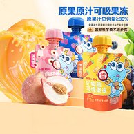 小鹿蓝蓝 矿物质/膳食纤维/维生素果汁可吸果冻 60g*6袋