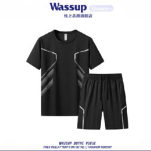 WASSUP 男速干短袖+短裤套装