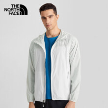 北面（The North Face）防晒衣男装2024春夏新款户外运动透气防风衣皮肤衣夹克休闲外套 KY4/黑色/白色 L/175