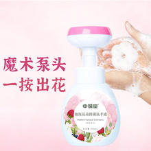 中葆堂 泡泡花朵抑菌洗手液300ml 抑菌消毒草莓味花瓣泡沫洗手液