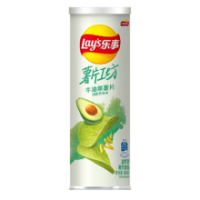 PLUS会员：乐事（Lays） 工坊黑金系列薯片104g/罐装小黑罐 牛油果薯片*5件