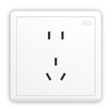 ABB开关插座面板 86型大间距10A五孔插座 远致系列 白色