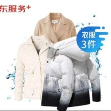 京东洗衣服务 衣服任洗3件  上门取送 价值2000元内四季衣服不限类型