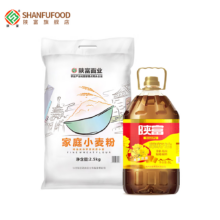 PLUS会员：陕富 面粉菜籽油套装 菜籽油5L+面粉5斤大礼包