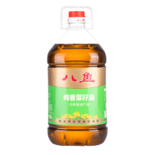 plus会员、需抢券:八鱼 纯香菜籽油 5L