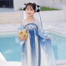 十三余 长生乐/雀语 国风汉服女童春夏连衣裙（100~150码）2款