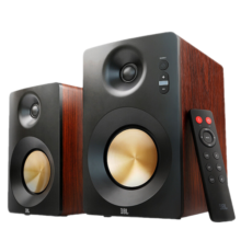JBL CM220 高保真有源2.0音箱 HIFI音质 蓝牙音箱 低音炮 多媒体电脑电视音响 有源音箱CM220黑色 蓝牙音箱