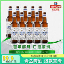 青岛啤酒 白啤10° 500mL 12瓶