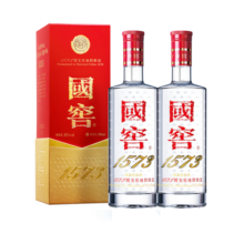 泸州老窖 国窖1573 浓香型 高度白酒 52度500ml*2 经典双瓶装 (宴请送礼)