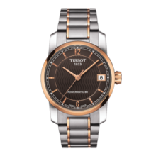 天梭（TISSOT）瑞士手表 钛系列腕表 钢带机械女表 T087.207.55.297.00