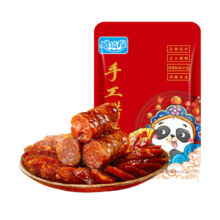 plus会员:腊侦探麻辣香肠100g 烟熏川味腊肠四川特产（7分瘦） 烹饪食用