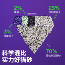 ZEZE混合猫砂含豆腐膨润土活性炭除臭升级猫沙祛除异味猫尿味猫咪用品 新混合猫砂2. 4kg 1袋 *8包