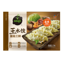 限地区:必品阁（bibigo）王水饺 菌菇三鲜1200g（约48只）*3件