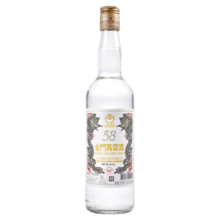 金门高粱酒 白金龙 清香型白酒 58度1000ml  台版原瓶