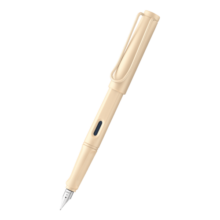 凌美(LAMY)钢笔 safari狩猎系列 限定款 奶油白浅咖 单只装 德国进口 F0.7mm送礼礼物