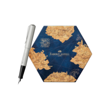 辉柏嘉（Faber-castell）钢笔礼盒签字笔墨水笔山海经磨砂银钢笔F尖Hexo系列情人节礼物送男友女友七夕礼物